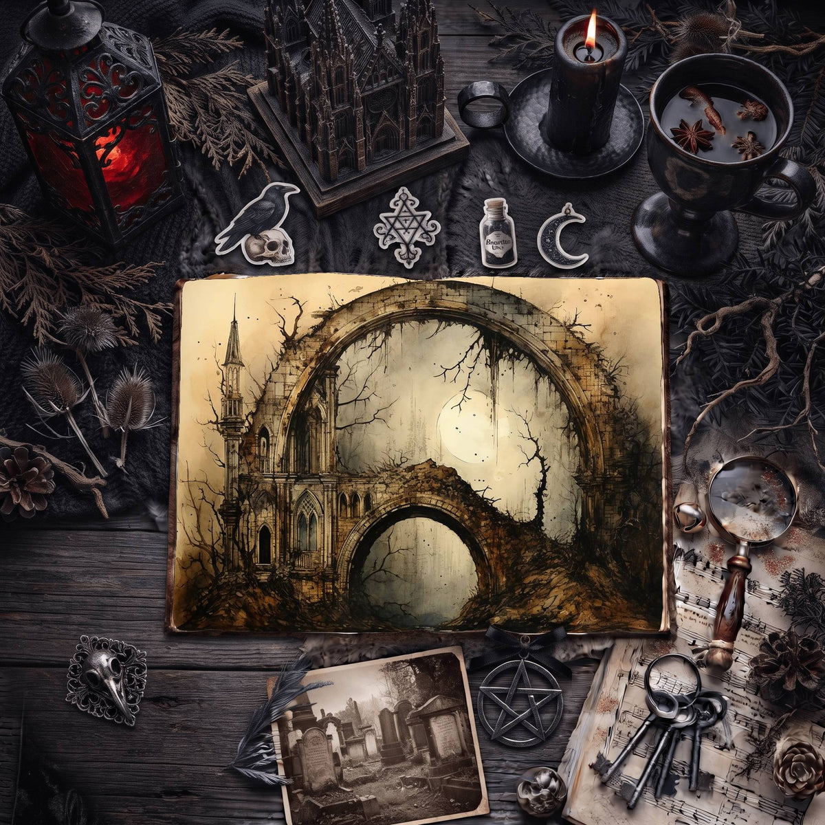 Gothic Arch Digital Papers
