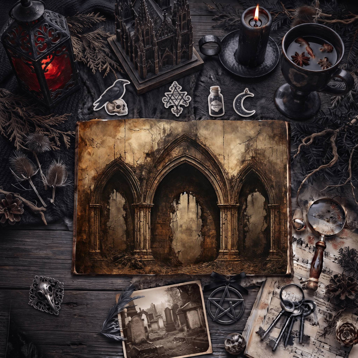 Gothic Arch Digital Papers