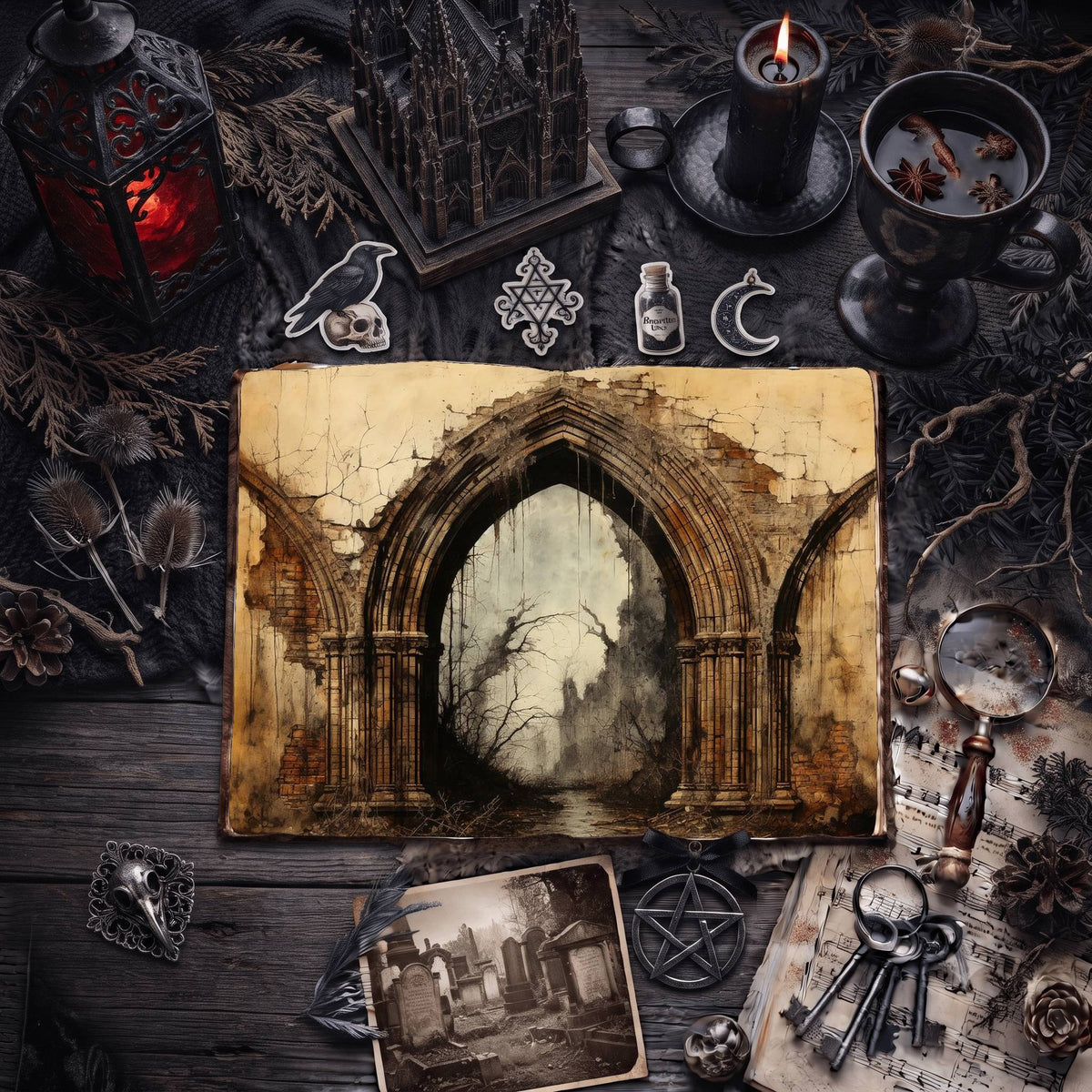 Gothic Arch Digital Papers