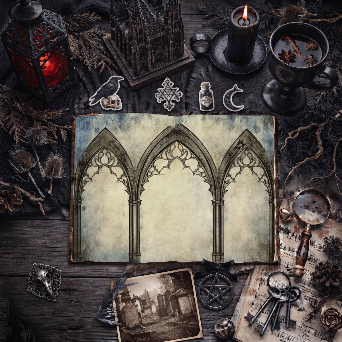 Gothic Arches Digital Papers