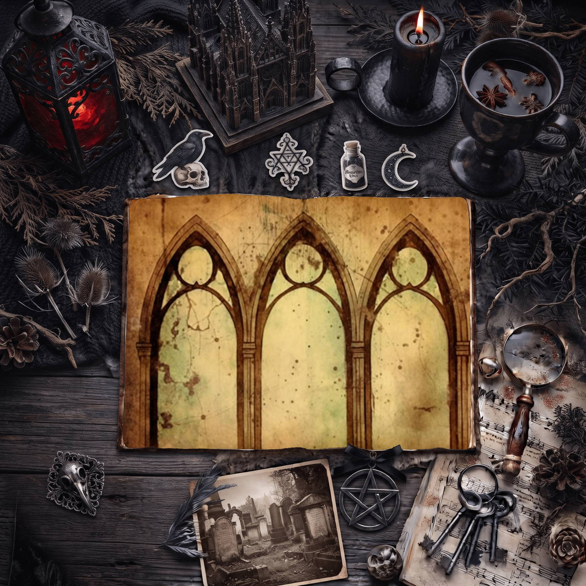 Gothic Arches Digital Papers