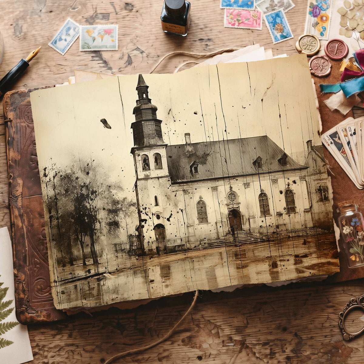 Gothic Buildings Digital Papers