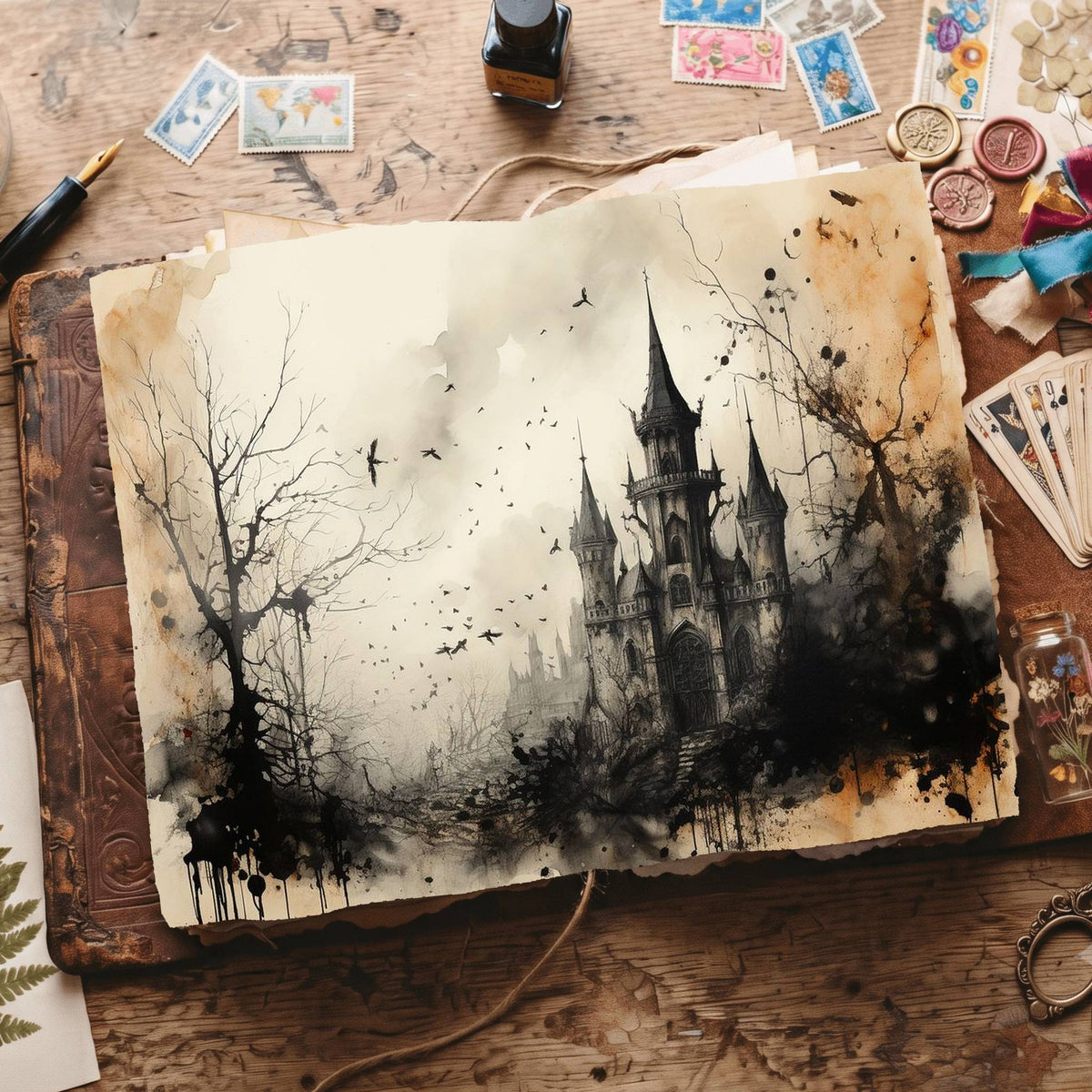 Gothic Castle Digital Papers