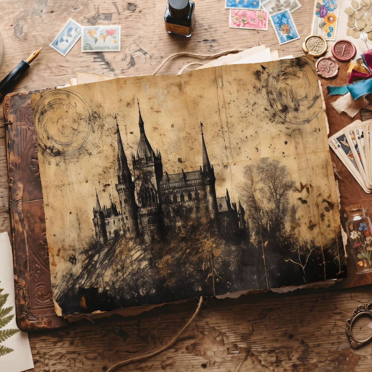 Gothic Castle Digital Papers