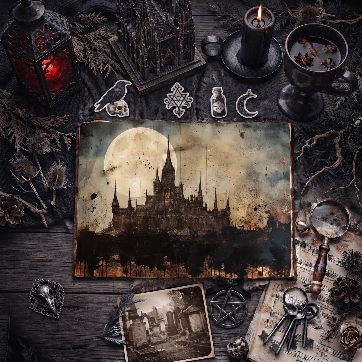 Gothic Castle Digital Papers