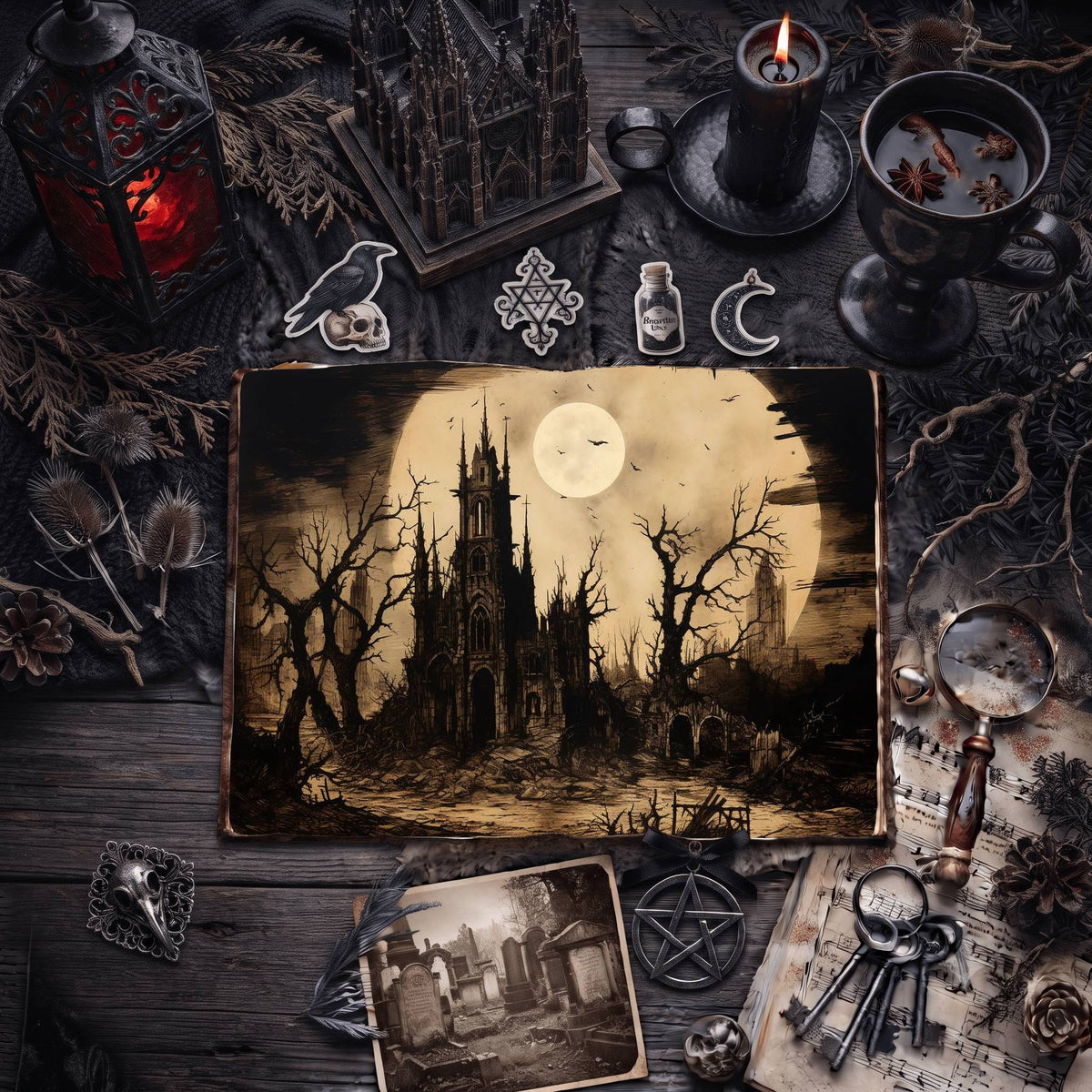 Gothic Castle Digital Papers