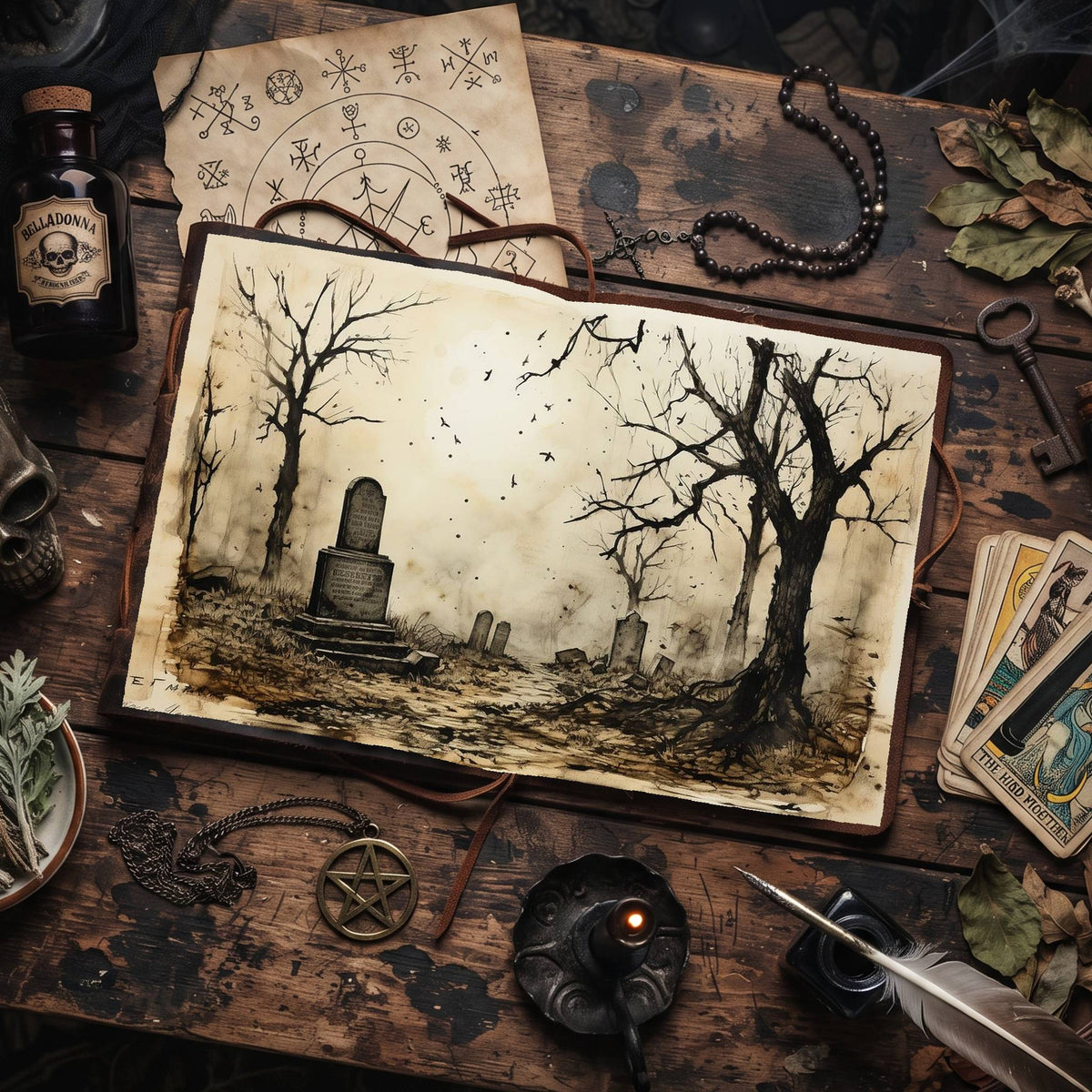 Gothic Cemetery Digital Papers