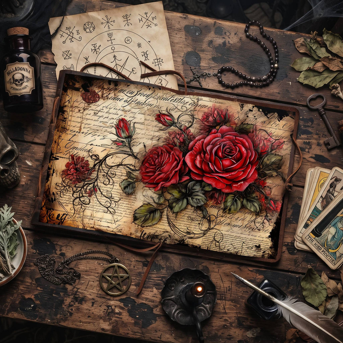 Gothic Roses Digital Papers
