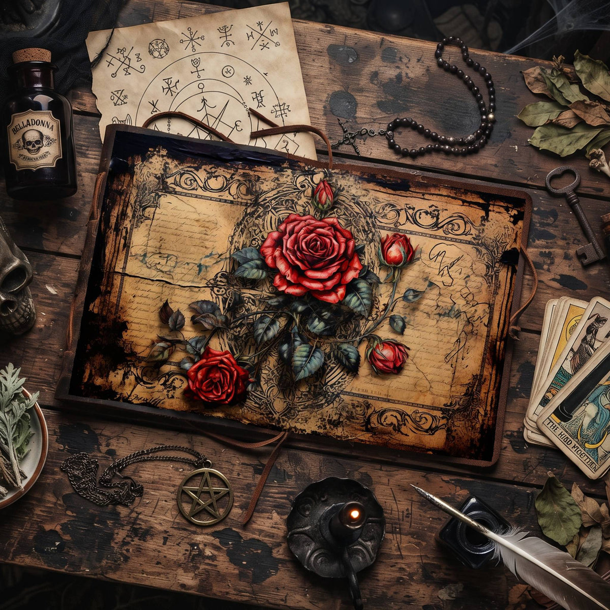 Gothic Roses Digital Papers