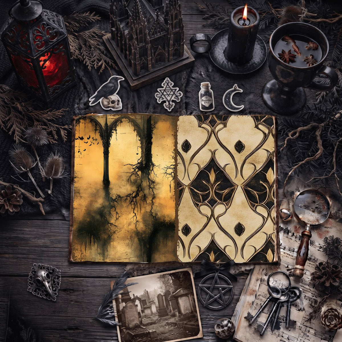 Gothic Digital Papers