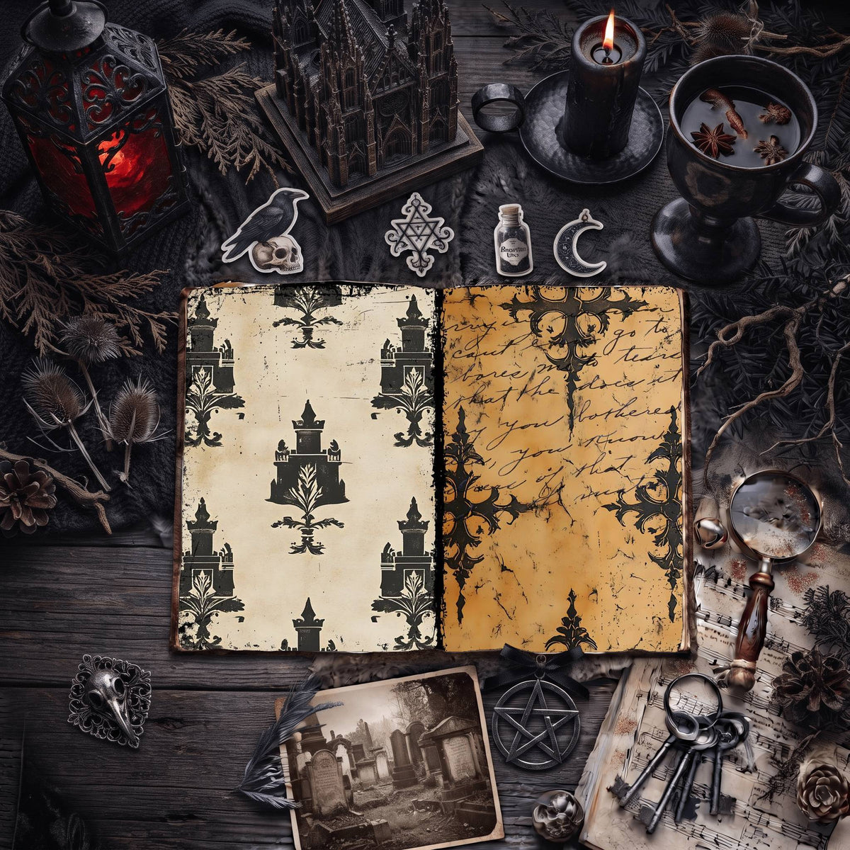 Gothic Digital Papers