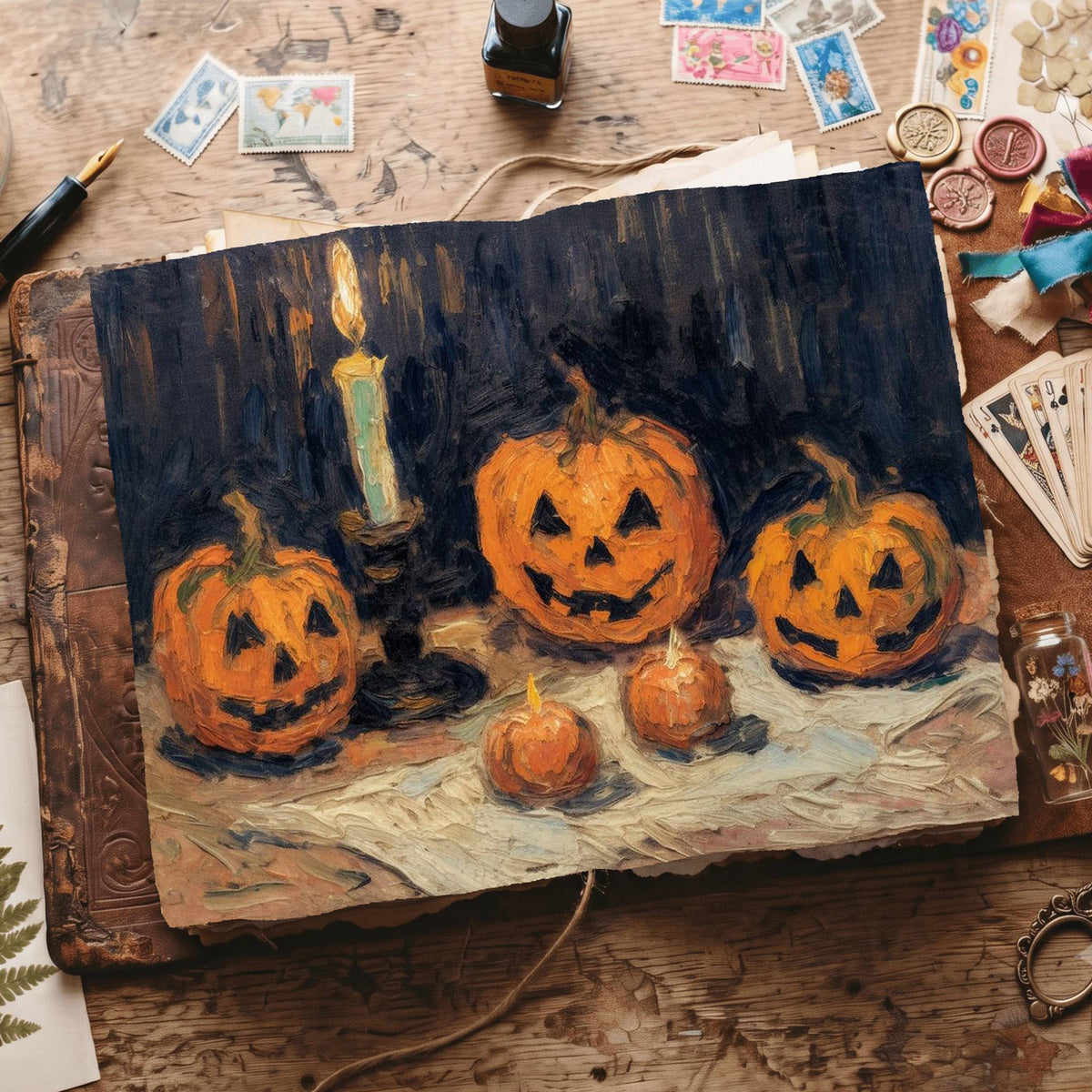 Halloween Pumpkins Digital Papers