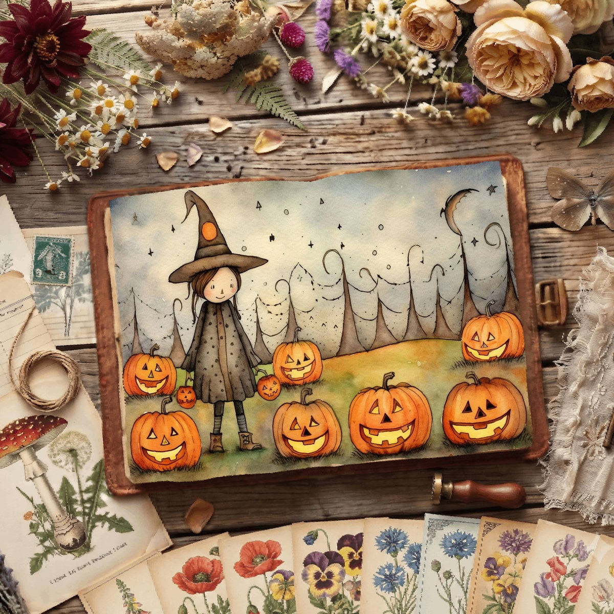 Halloween Pumpkins Digital Papers