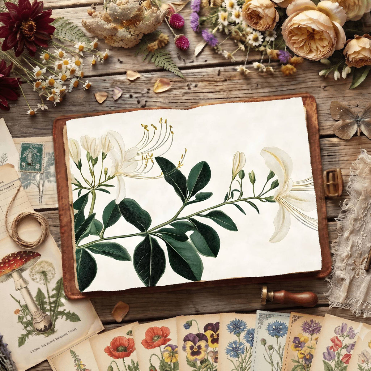 Honeysuckle Digital Papers