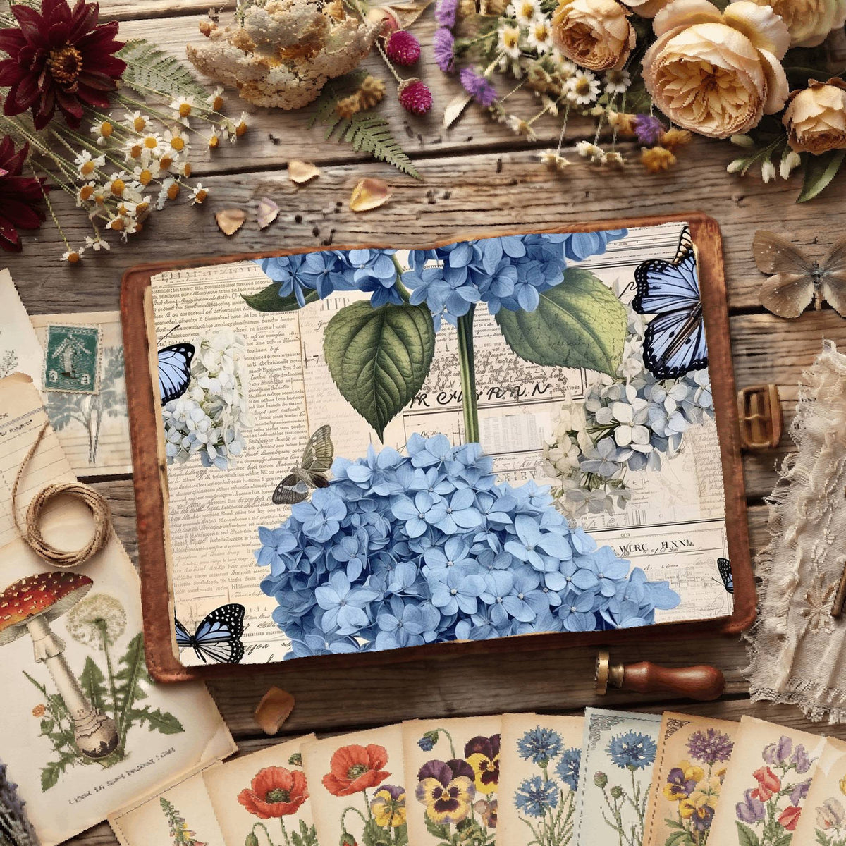 Hydrangea Flower Digital Papers