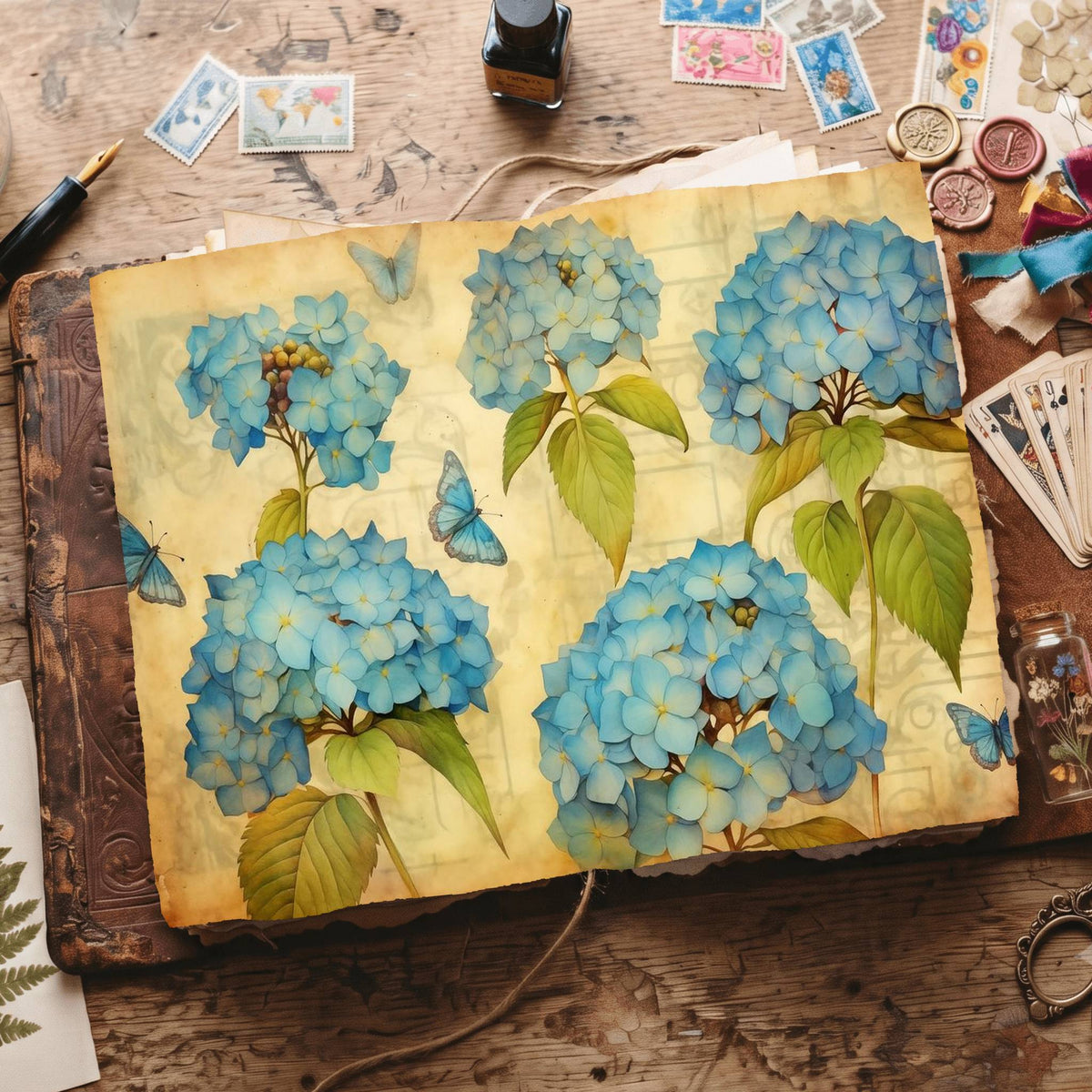 Hydrangea Digital Papers