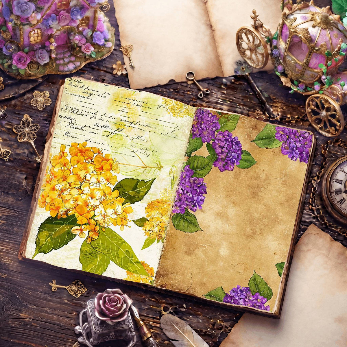 Hydrangea Digital Papers