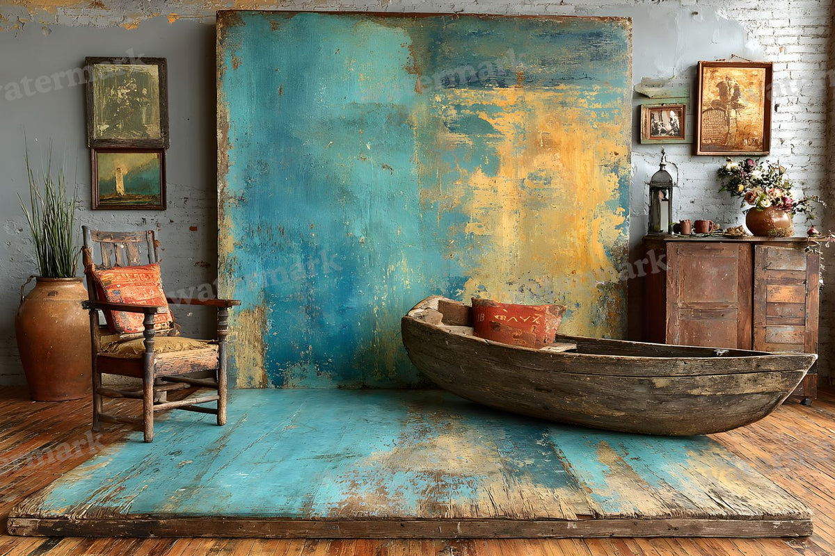 Industrial Wall Texture digital photo backdrop for photo editing, preview 8