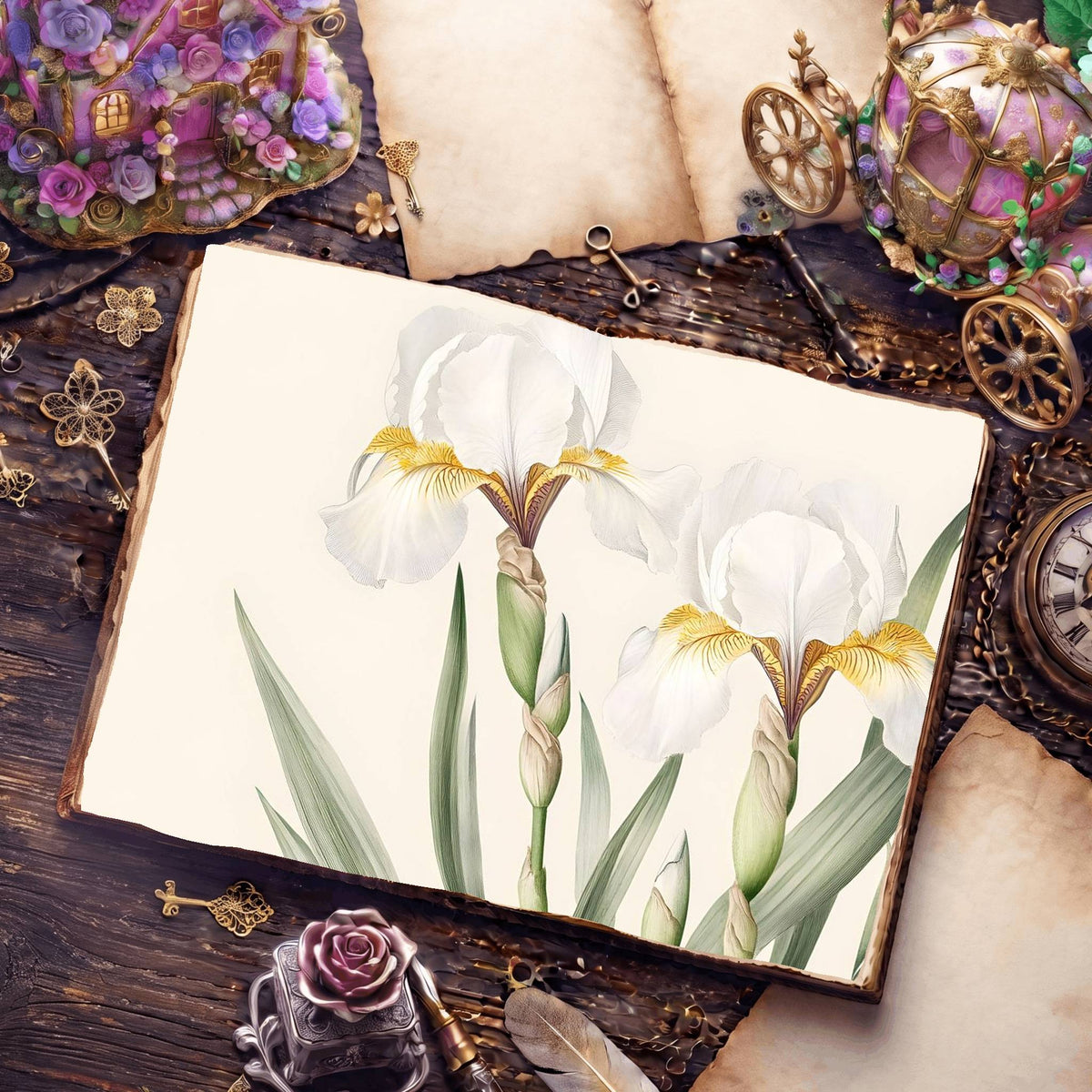 Irises Digital Papers
