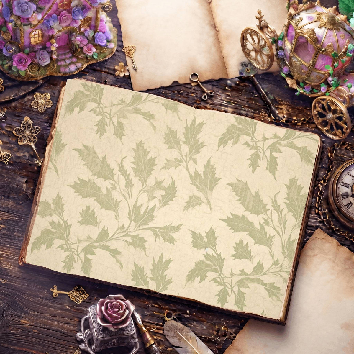 Ivy Leaves Digital Papers