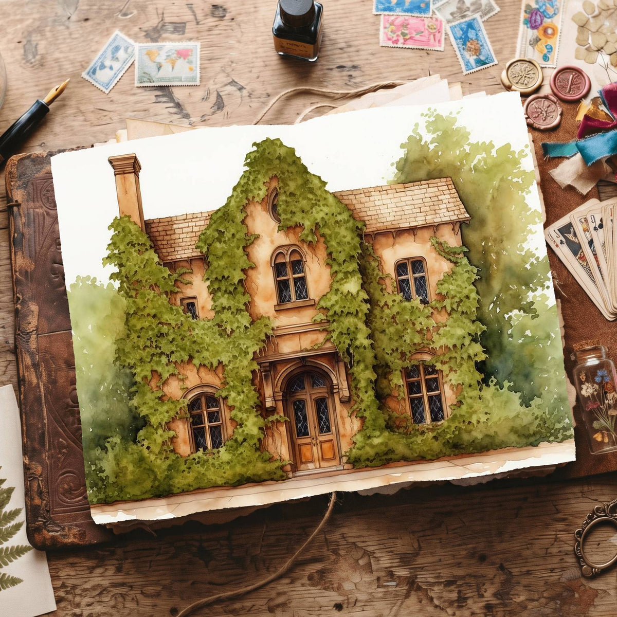 Ivy Manor House Digital Papers