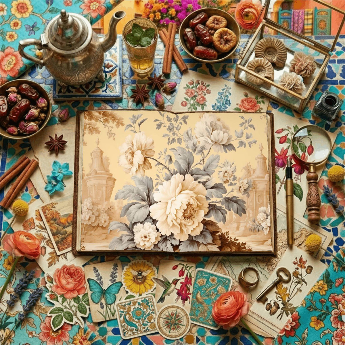 Light Pastel Peonies Digital Papers