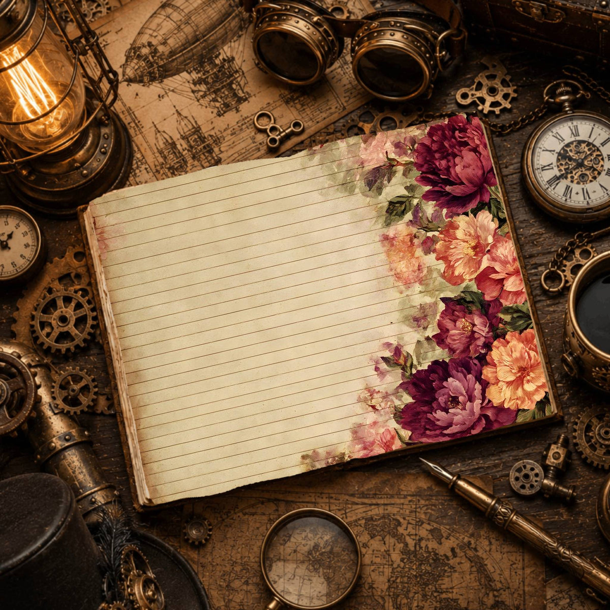 Lined Rich Deep Digital Papers