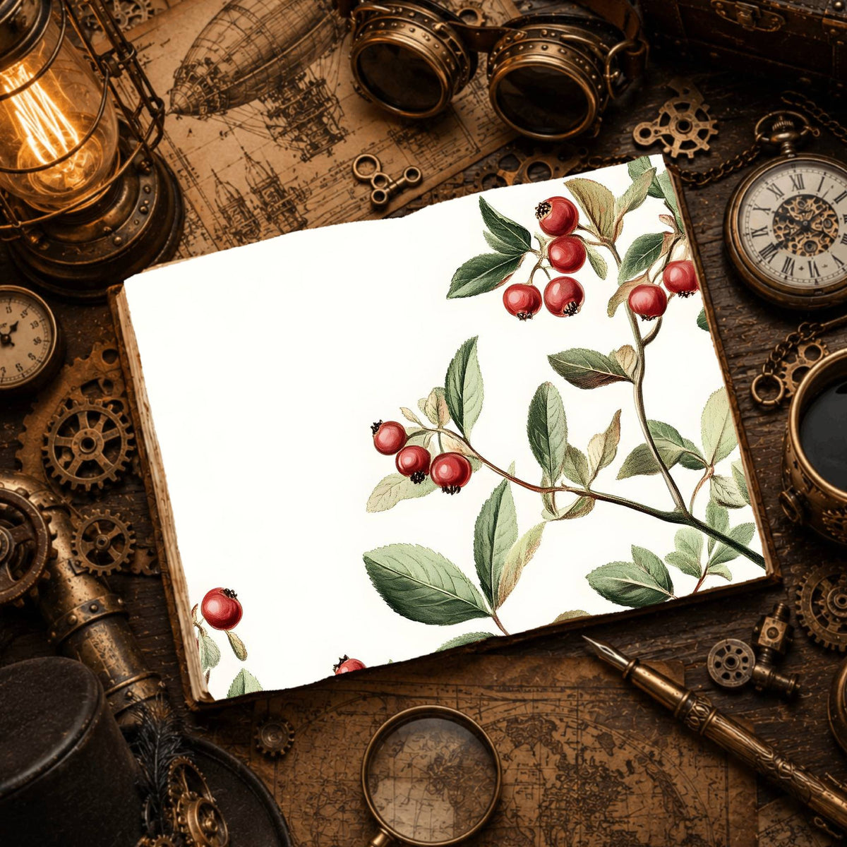 Lingonberries Digital Papers