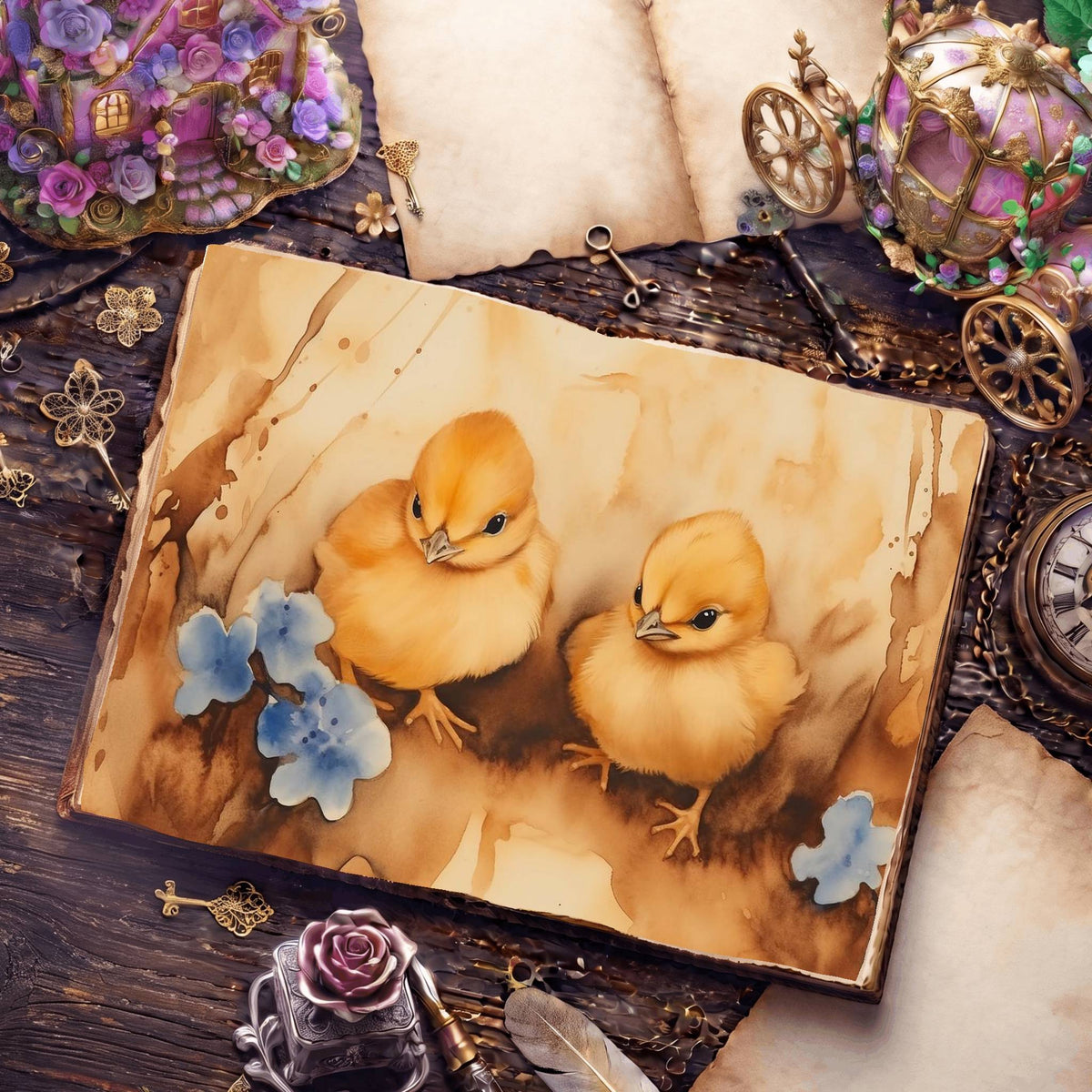 Little Chicks Digital Papers