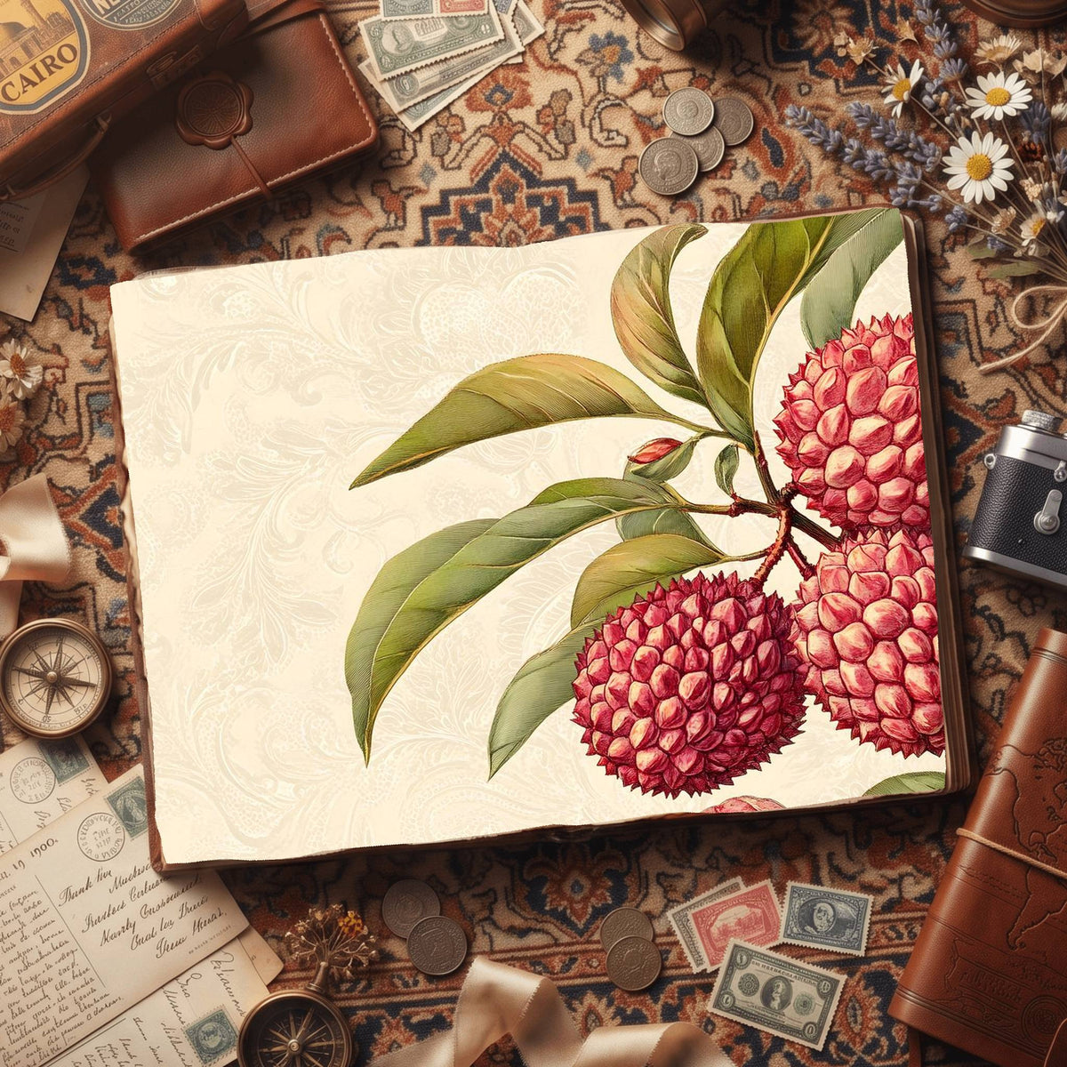 Lychees Digital Papers