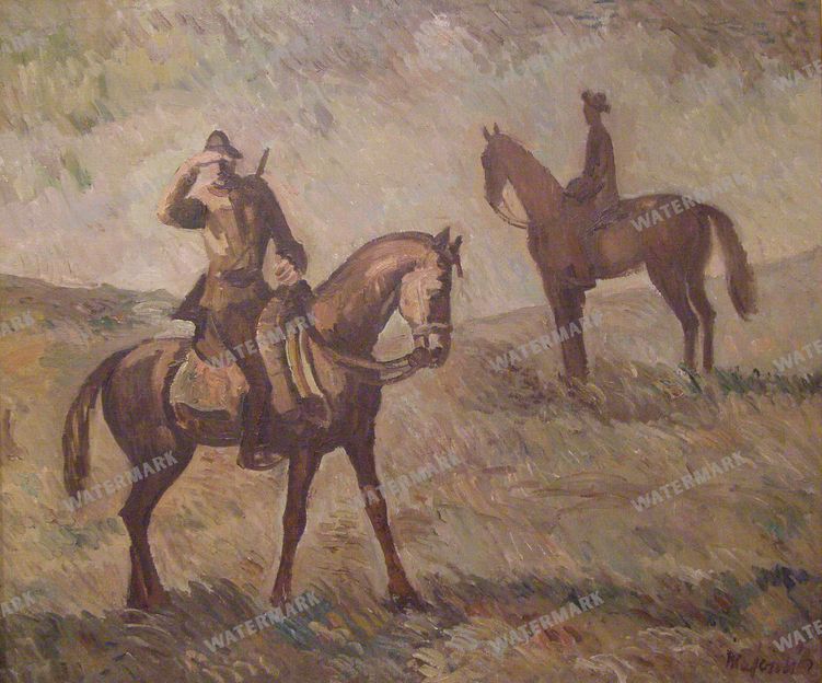 Martin Benka Beside Woodcutters 1940S Vintage Paintings