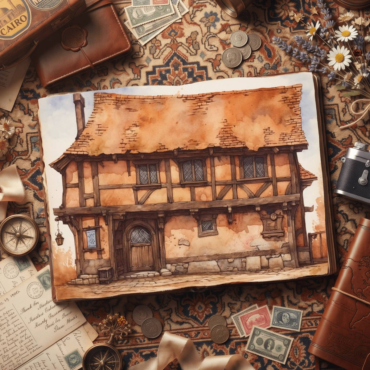 Medieval House Digital Papers