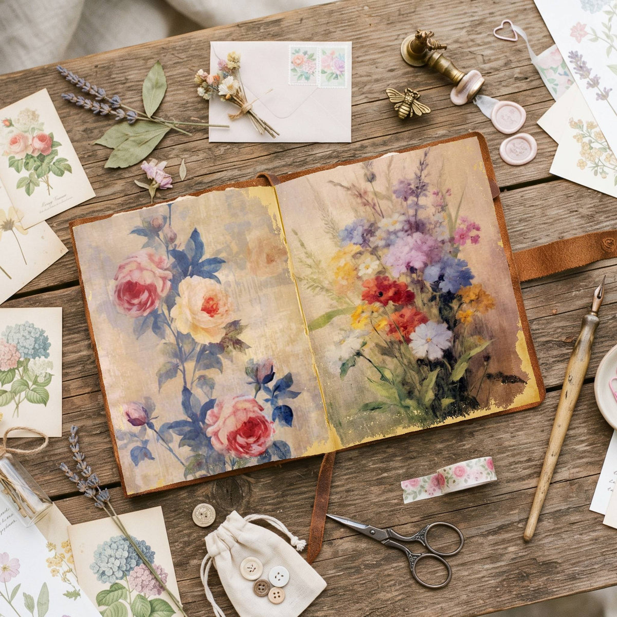 Mixed Flowers Digital Papers
