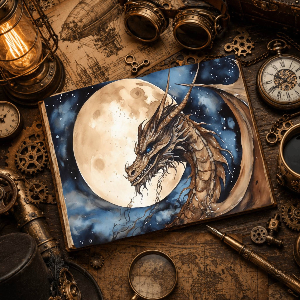 Moon Dragon Digital Papers