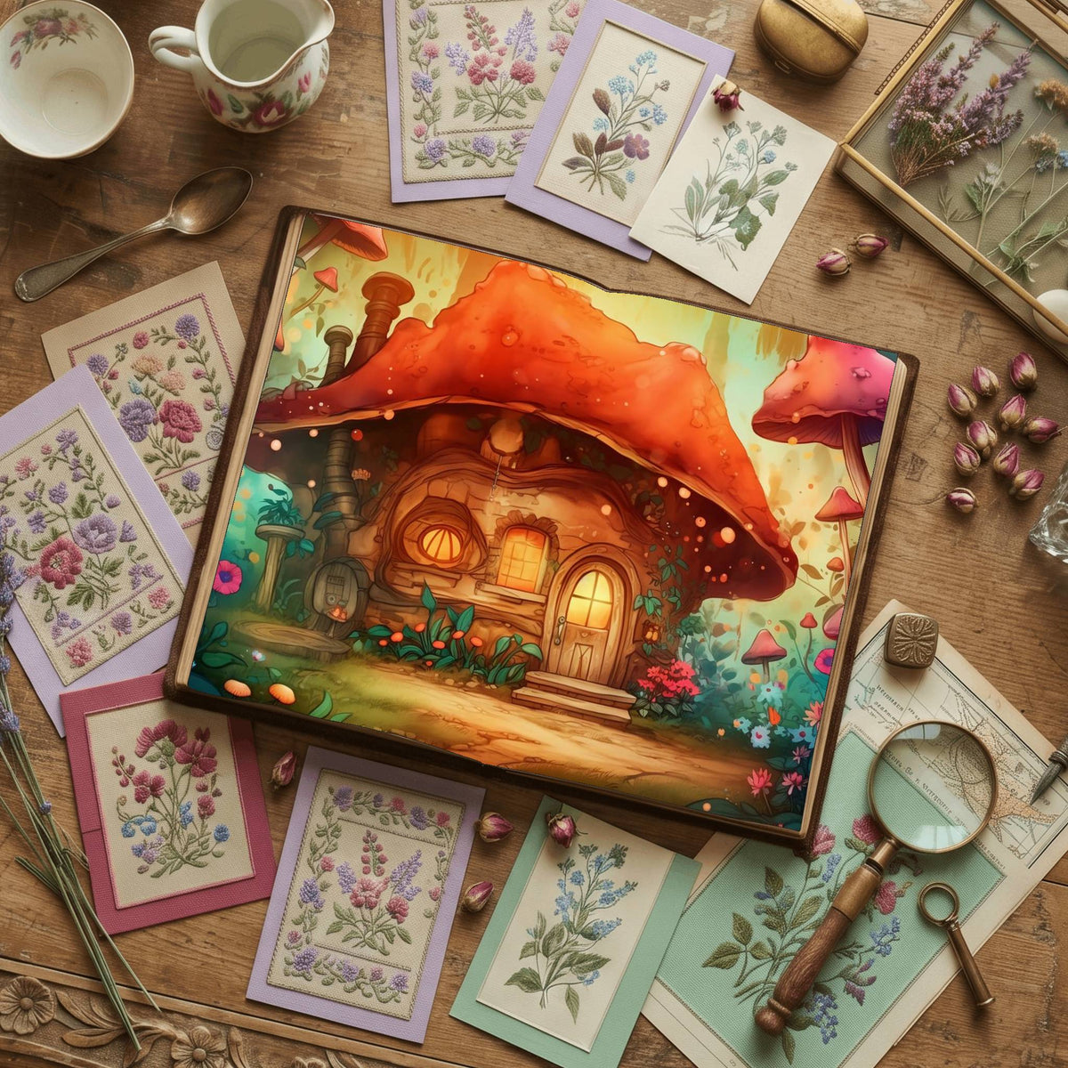 Mushroom Cottage Digital Papers