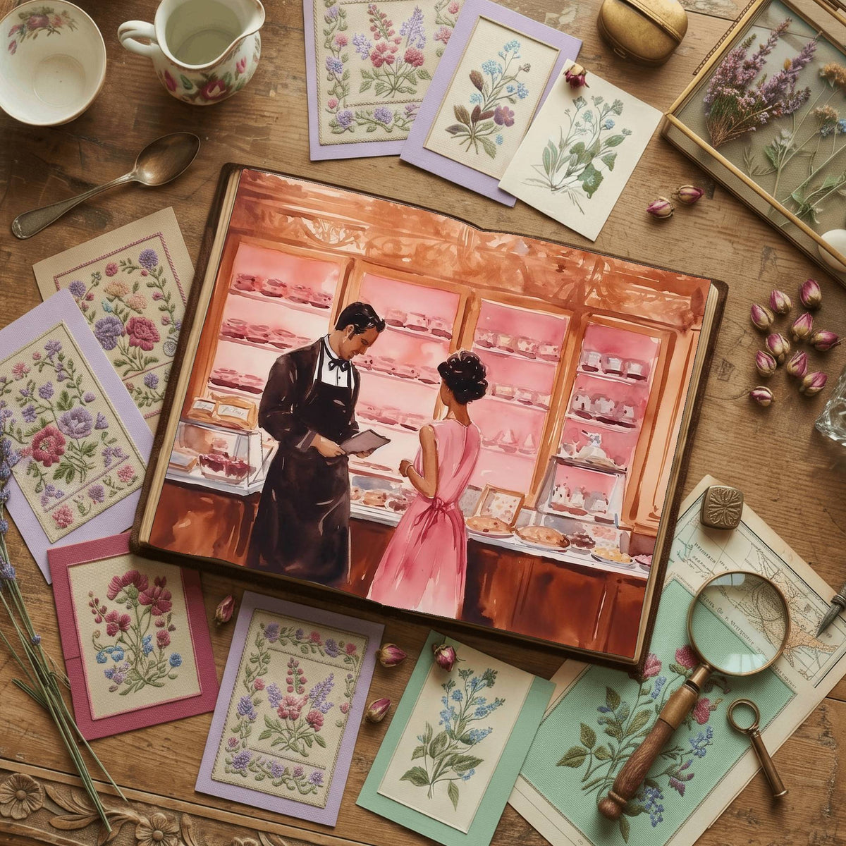 Pastel Bakery printable junk journal paper, page preview 9