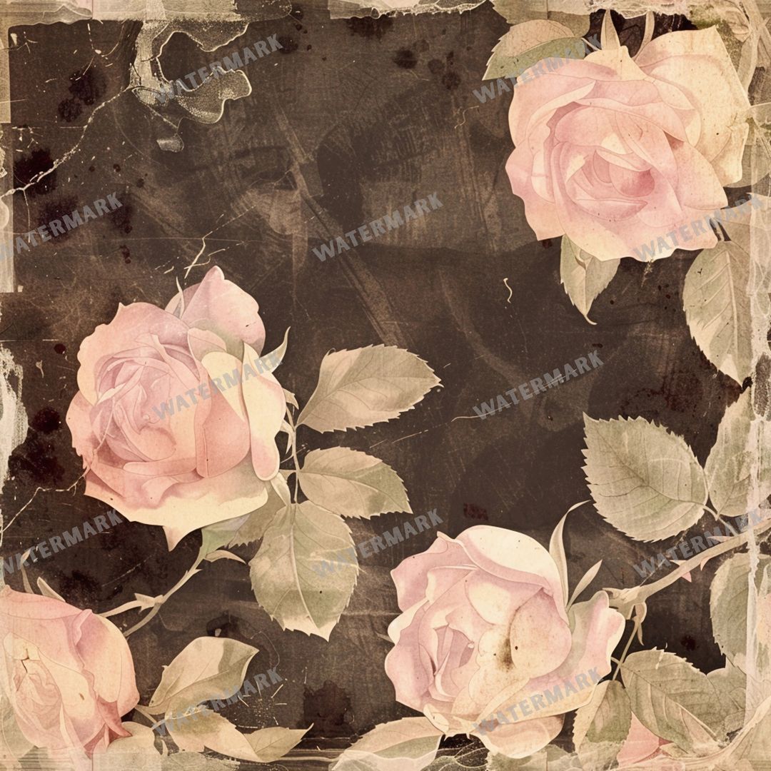 Pink Roses Seamless Pattern