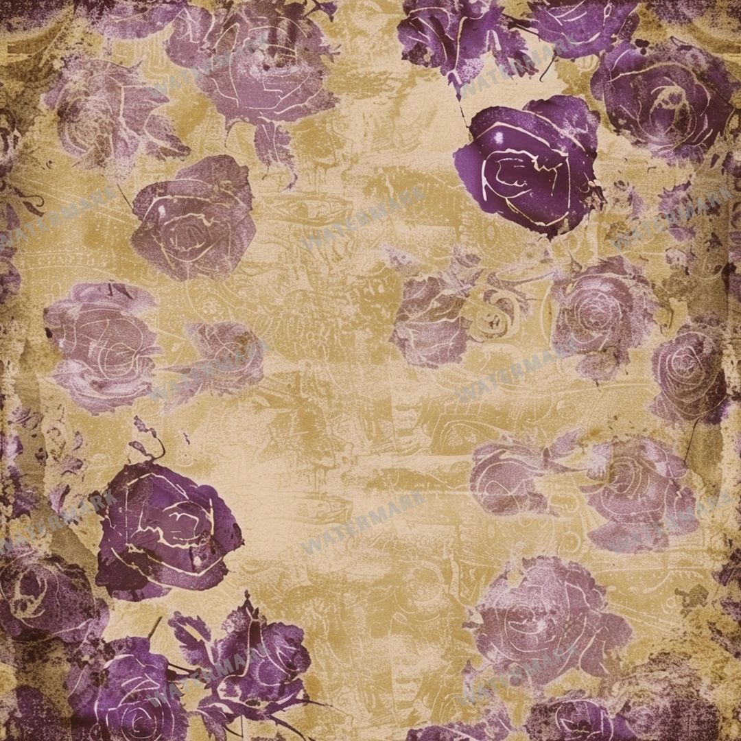 Purple Flowers Seamless Pattern