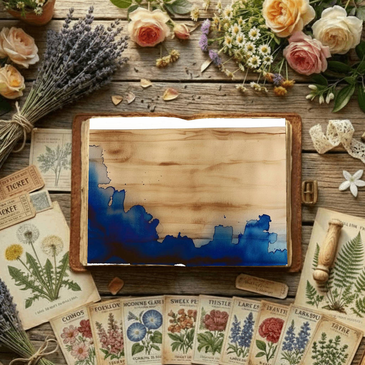 Tea printable junk journal paper, page preview 9