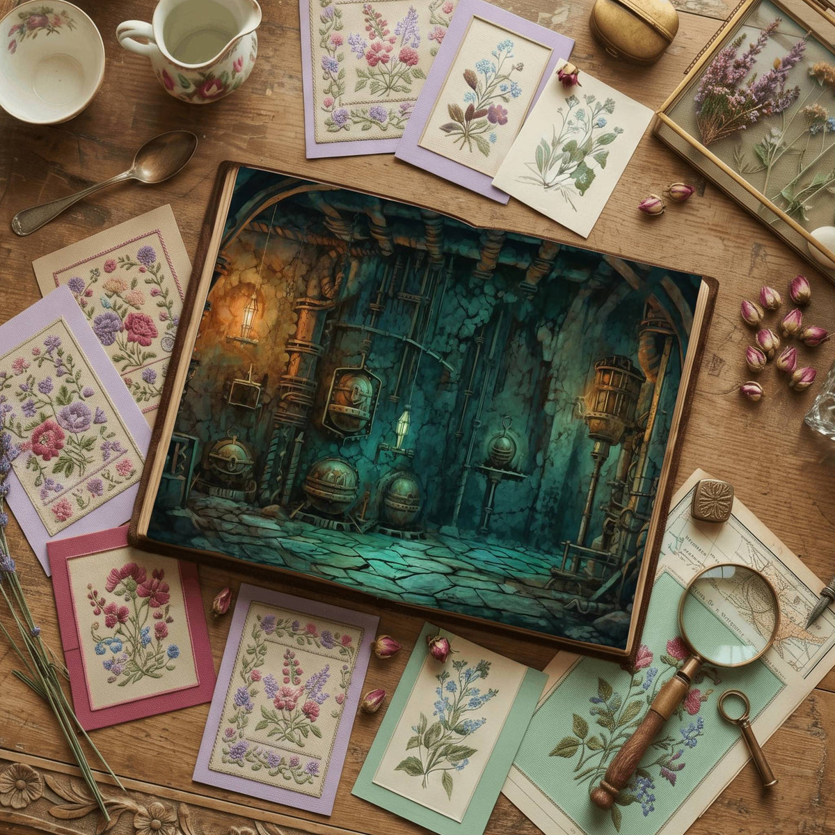 Underwater Steampunk Digital Papers