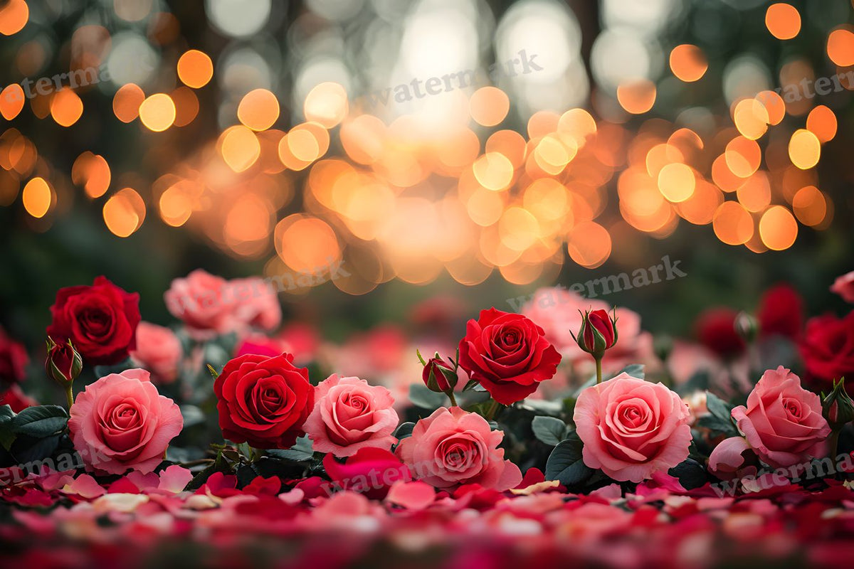 Valentine Rose Garden digital photo backdrop for photo editing, preview 8