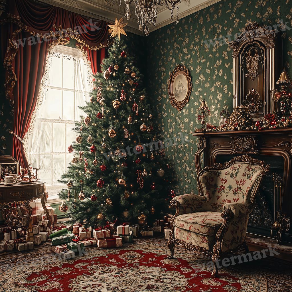 Victorian Christmas Backdrop Images