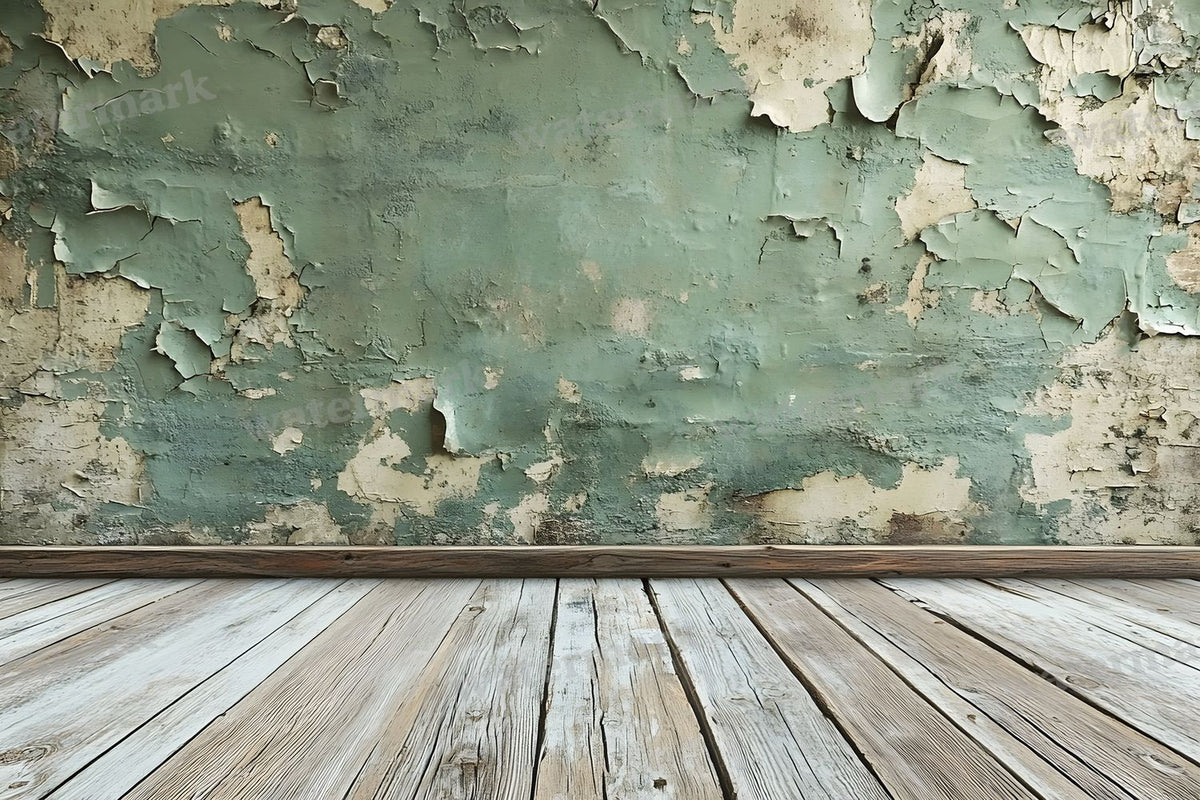 Vintage Textured Wall Muted Olive digital photo backdrop for photo editing, preview 8