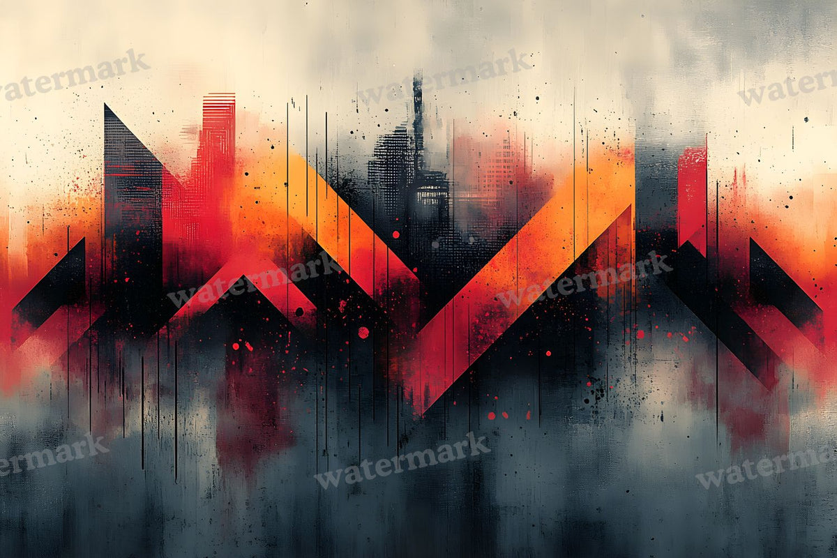 Vivid Modern Abstract digital photo backdrop for photo editing, preview 8