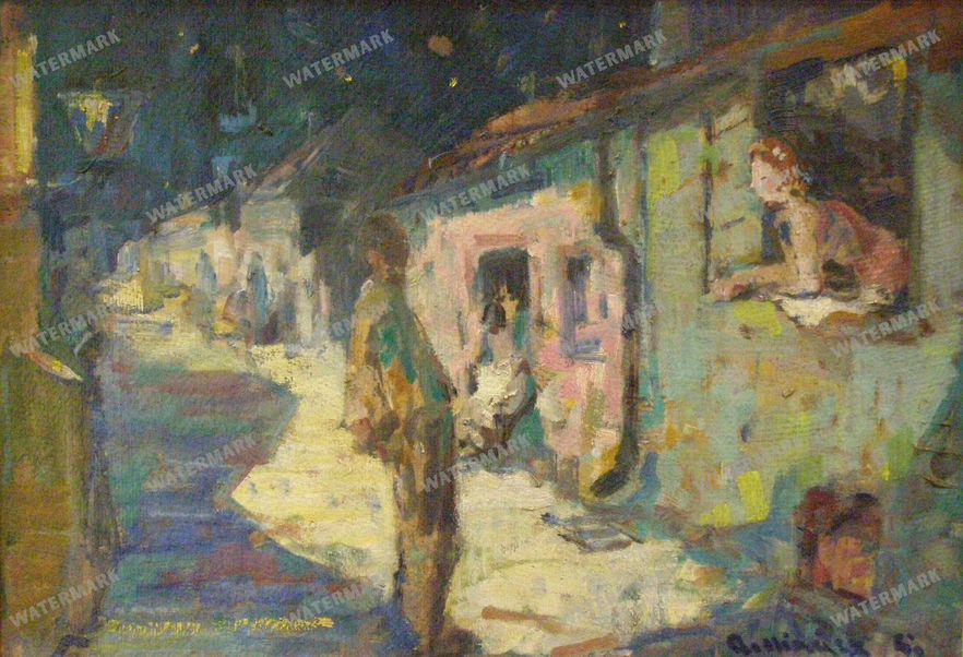 Vojtech Erdlyi View Of Mal Uh River Vintage Paintings