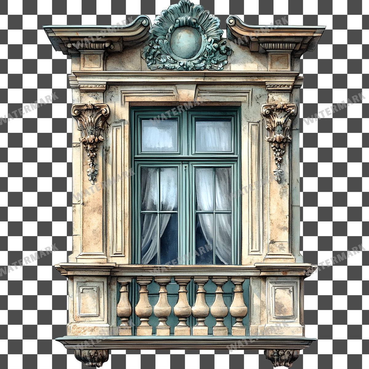 Window Vintage Style Clipart Pngs