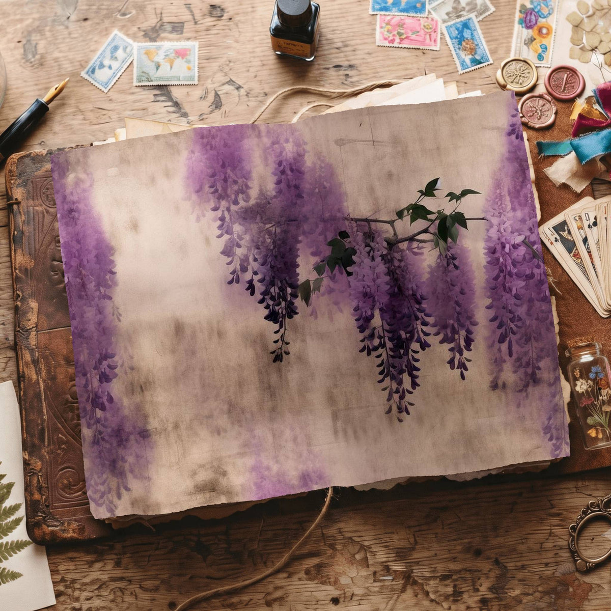 Wisteria Digital Papers