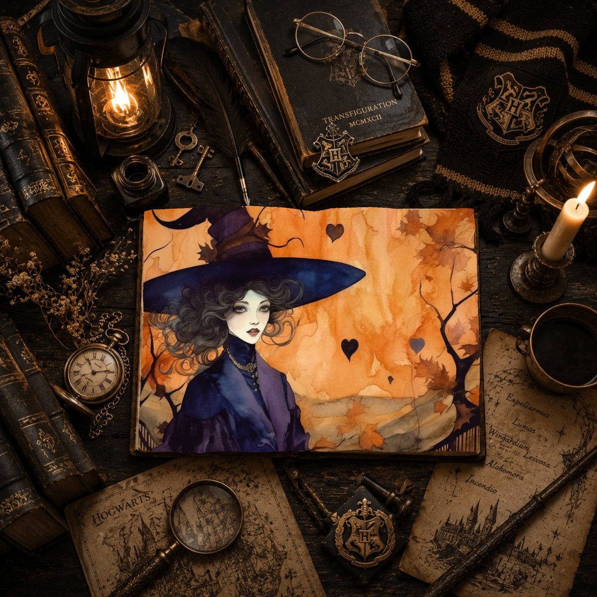 Witch printable junk journal paper, page preview 9