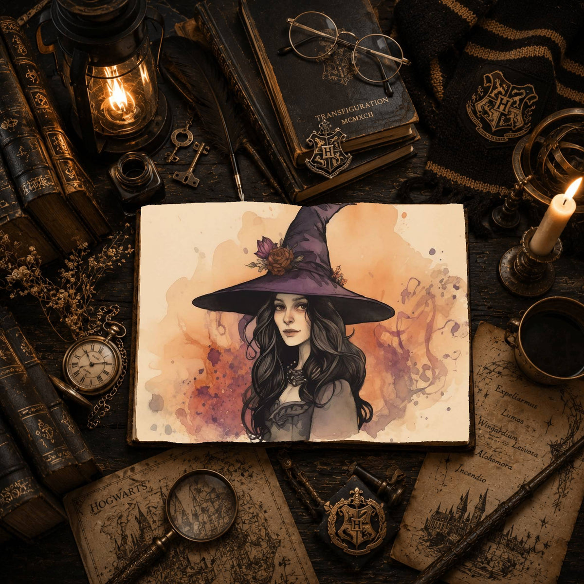 Witch printable junk journal paper, page preview 9
