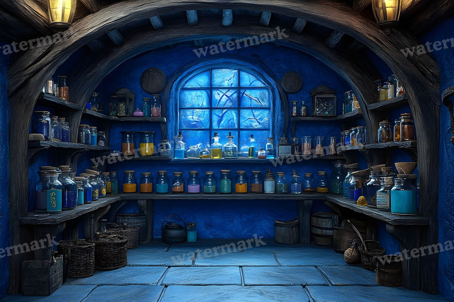 Witchs Apothecaryblue Backdrop Images